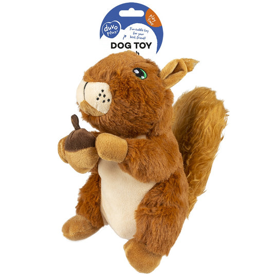 Duvo+ Plush Squirrel Cuddle Multicolour | Soft Plush Dog Toy