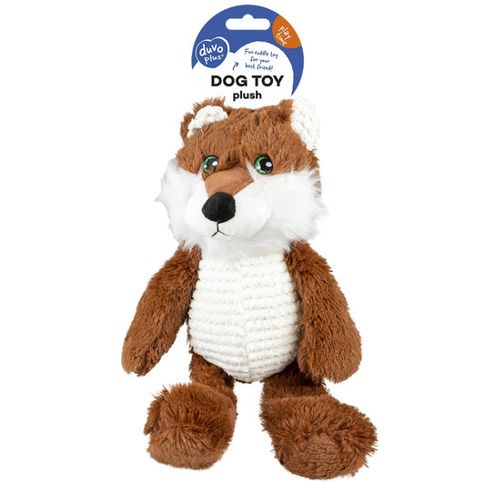 Duvo+ Plush Wolf Tummy Brown/White | Long Plush Dog Toy