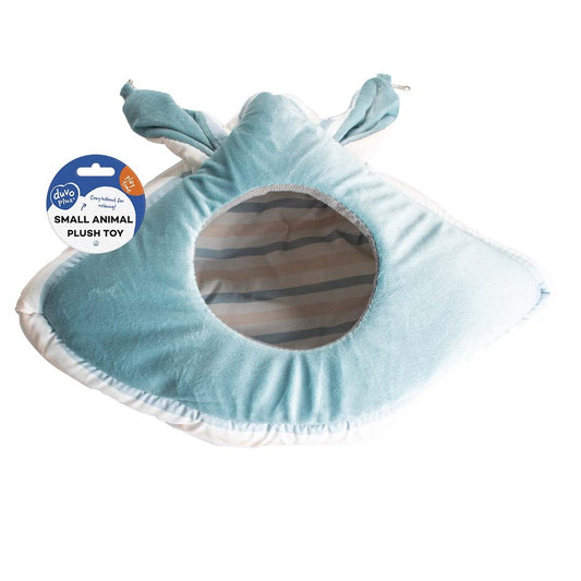 Duvo+ Striped Corner House For Small Pets-Plush M | Corner Hideout for Rabbits & Guinea Pigs