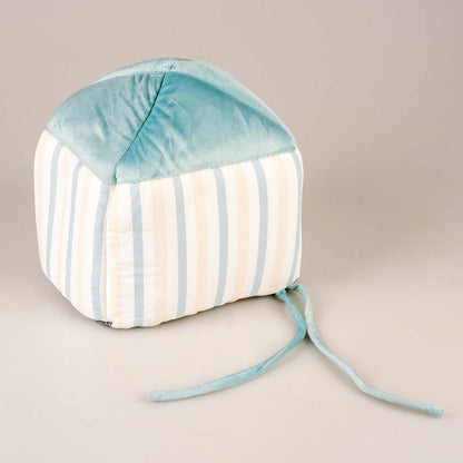 Duvo+ Striped Hideaway House For Small Pets-Plush S 20x16x20cm | Cozy Plush Pet Cave