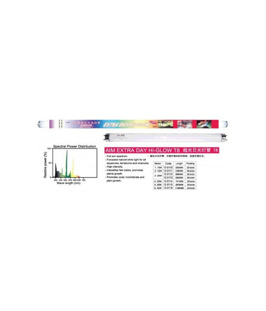 KW Zone Extra Day Hi-Glow 20W | Aquarium Fluorescent Light Tube | Bright Daylight Fish Tank Lighting