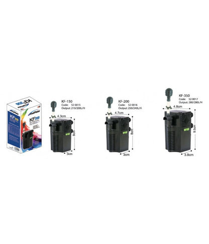 KW Zone DoPhin Internal Filter KF | Submersible Aquarium Filter | Quiet Mechanical & Biological Filtration
