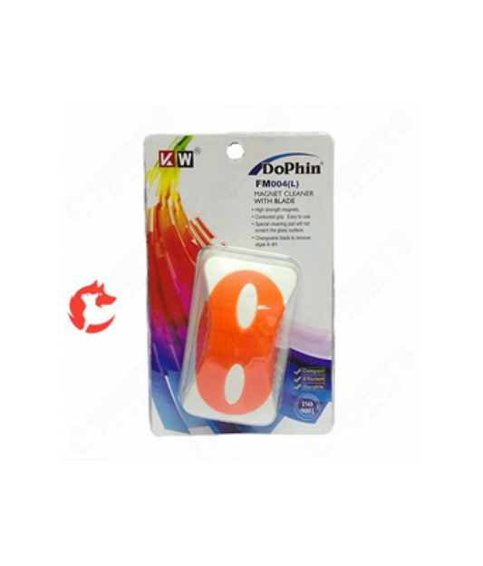 KW Zone DoPhin Floating Magnetic Cleaner | Blade-Free Aquarium Glass Cleaner | Floating Fish Tank Cleaning Magnet