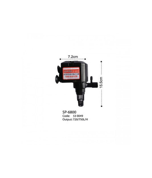 KW Zone Speed SP-6800 Internal Aquarium Filter | High Flow Fish Tank Filter | Mechanical & Biological Filtration System