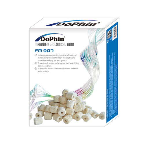 KW Zone Dophin Infrared Biological Ring FM907 | Aquarium Filter Media | Biological Filtration Media | 400g | New