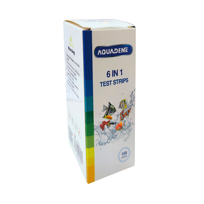 KW Zone 6-in-1 Aquarium Water Test Strips | 100 Test Strips | Fast & Accurate Water Quality Testing