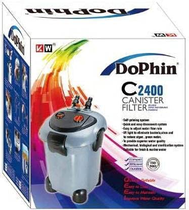 KW Zone DoPhin Canister Filter FDC2400 | 3000L/H External Aquarium Filter with UV Sterilizer Option | High Performance Filtration System