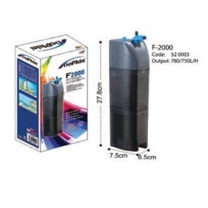 KW Zone DoPhin Internal Filter FDF2000 | 850L/H Aquarium Filter Pump | Powerful Internal Water Filtration System