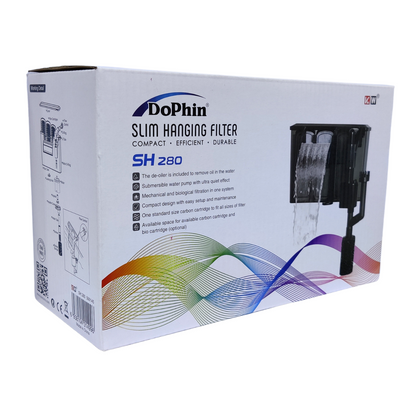 KW Zone Dophin Slim Hanging Filter SH280 | Aquarium Hang-On Filter | 230L/H Flow Rate | Filtration System