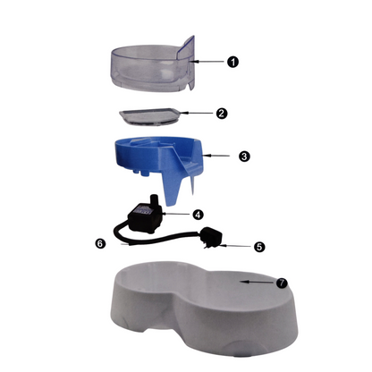 KW Zone MF-890 2-in-1 Pet Feeder | Mango Design | Food & Water Dispenser | Durable Plastic | Multi-Use Pet Bowl