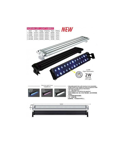 KW Zone DoPhin LED Aquarium Light | 36W High-Brightness Fish Tank Light | Energy-Efficient Lighting for Freshwater & Marine Aquariums