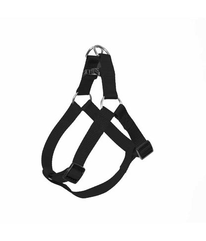 Duvo+ Nylon Step In Harness-Black | Adjustable Quick-Fit Dog Harness