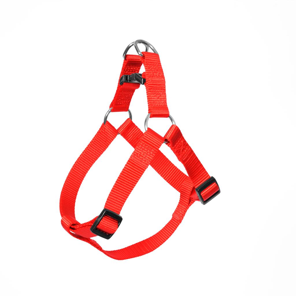 Duvo+ Nylon Step In Harness-Red | Adjustable Quick-Fit Dog Harness