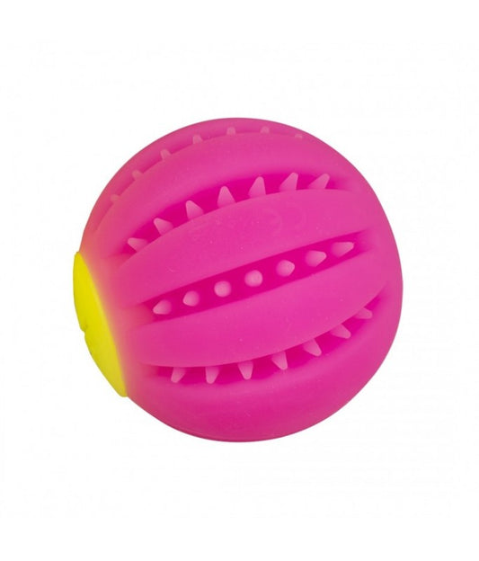 Duvo+ LED Flash Ball Fuchsia 10cm | Light-Up Fetch Ball for Dogs
