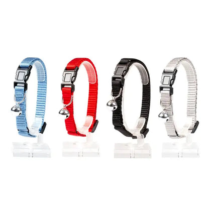 Duvo+ Cat Collar Uni 1 Nylon-Mixed Colors | Classic Adjustable Safety Collar with Bell 20-30cm