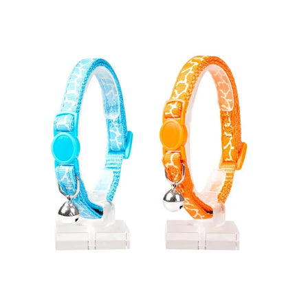 Duvo+ Cat Collar Nylon Python-Mixed Colors | Exotic Reptile Pattern with Breakaway Safety Buckle 20 - 30cm