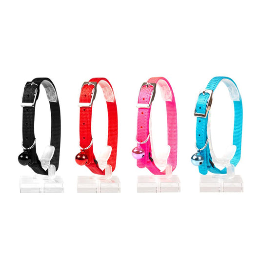 Duvo+ Cat Collar Uni 2 Nylon-Mixed Colors | Classic Adjustable Cat Collar with Safety Buckle 20-30cm