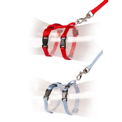 Duvo+ Kitten Walking Set Uni-Mixed Colors | Adjustable Harness & Leash for Kittens 15-25cm