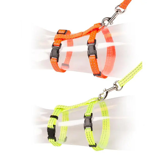 Duvo+ Big Cat Walking Set Reflective Uni | High-Visibility Harness & Leash 30-50cm