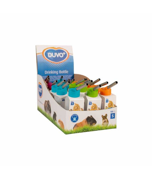 Duvo+ Plastic Drinking Bottle Animal 250ml | Portable Pet Water Bottle with Built-in Bowl