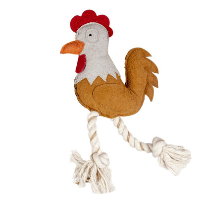Duvo+ Farm Friends Ruby Rooster Dog Toy 37cm | Durable Farm Animal Squeaky Toy