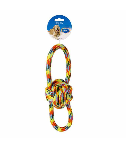 Duvo+ Cotton Rope With 2 Loops Beach 35cm | Durable Dog Tug Toy