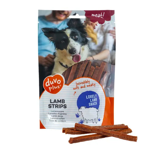 Duvo+ Dog Snack Lamb Strips 80g | Soft Lamb Dog Treats