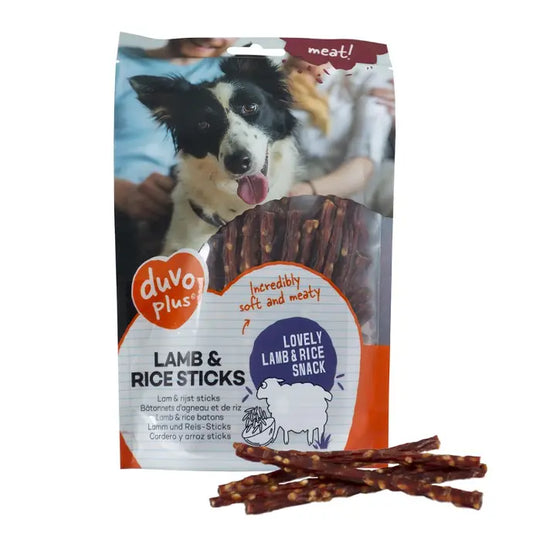 Duvo+ Dog Snack Lamb & Rice Sticks 80g | Soft Dog Treats
