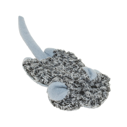 Duvo+ Cushy Crackle Mouse Grey | Crinkle Cat Toy with Catnip