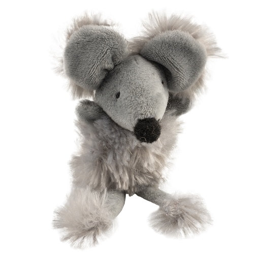 Duvo+ Cushy Big Ear Mouse Grey | Catnip-Filled Plush Toy with Oversized Ears