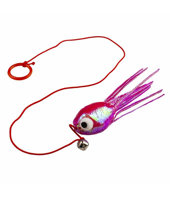 Duvo+ Blinky Octopus Cat Toy Purple | Interactive Catnip Toy with Bell
