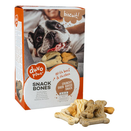 Duvo+ Snack Bones 500g | Crunchy Biscuit Dog Treats