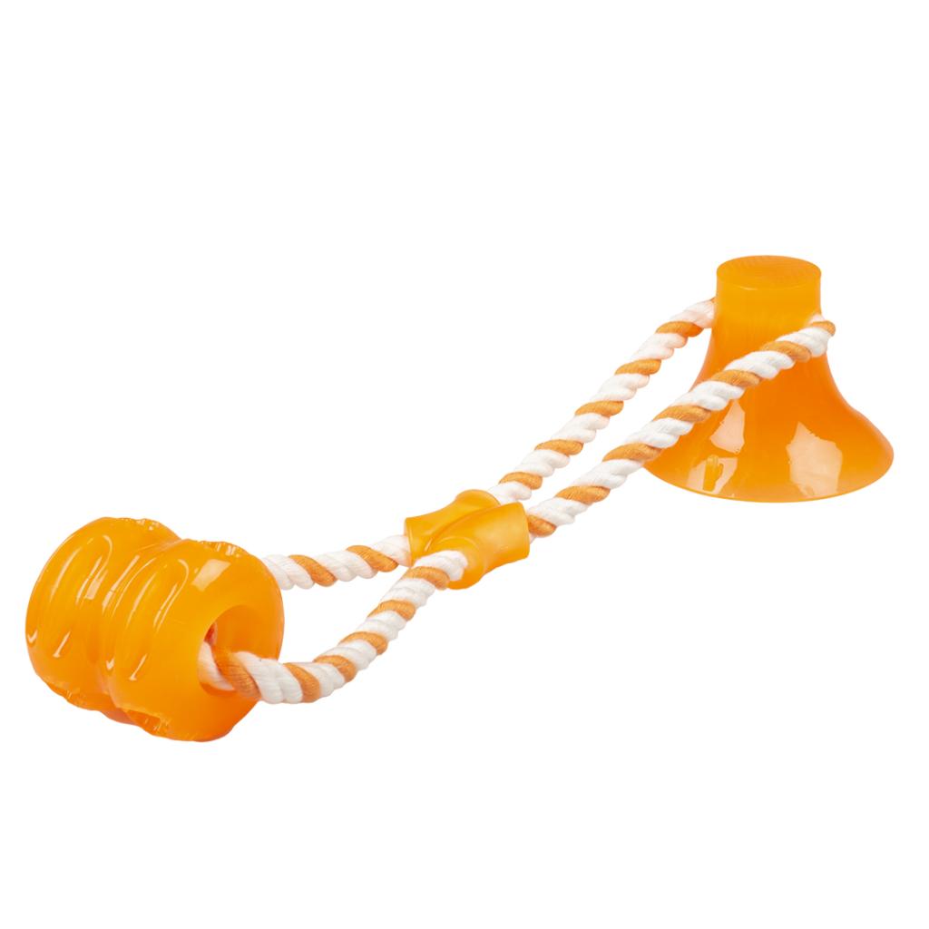 Duvo+ Tug 'n Chew Toy 40cm Orange | Interactive Tug Toy for Dogs