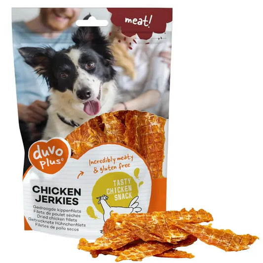 Duvo+ Meat! Chicken Jerkies 100g | Dried Chicken Fillet Dog Treats