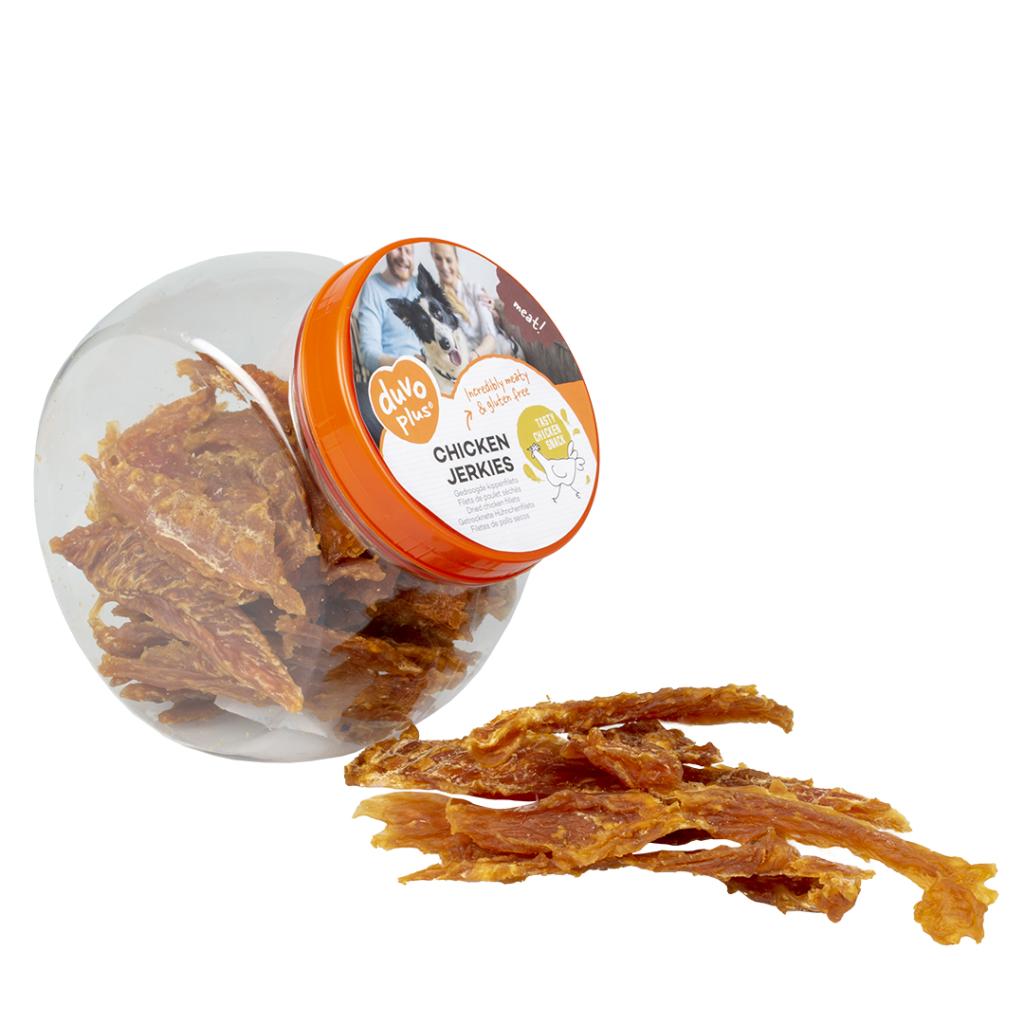 Duvo+ Meat! Chicken Jerkies 500g | Dried Chicken Fillet Treats Value Pack