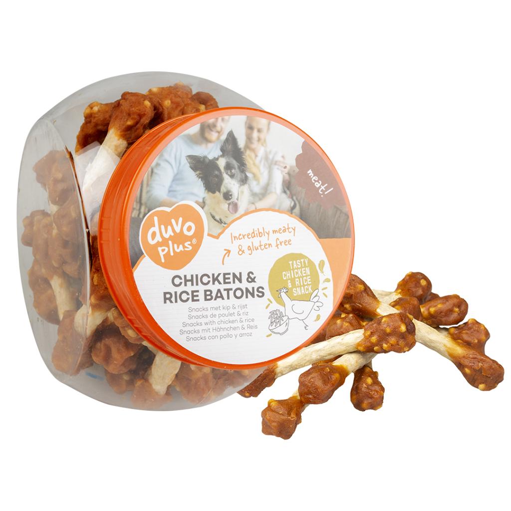 Duvo+ Meat Chicken & Rice Batons 400g | Soft Chewy Dog Treats