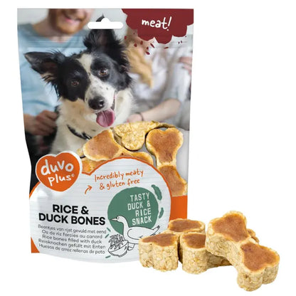 Duvo+ Meat Rice Bones With Duck 140g | Gluten-Free Duck-Filled Rice Bones