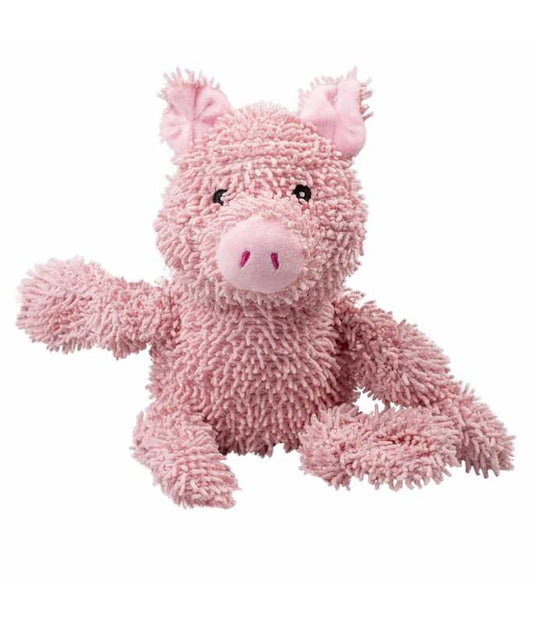 Duvo+ Plush Pig Moppy - Pink | Soft Squeaky Dog Toy