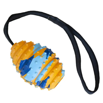 Duvo+ Rubber Rugby Smash S | Durable Fetch Toy for Small Dogs
