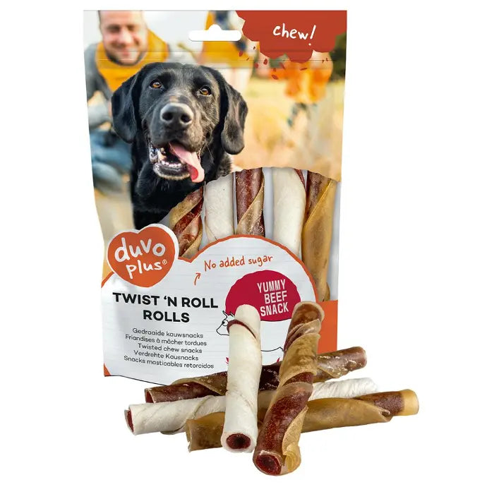 Duvo+ Twist'N Rolls Beef | Natural Beef Chews Variety Pack (7 Pieces)