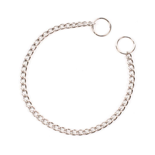 Duvo+ Slip Collar 1 Row Chromed 45cm | Chrome-Plated Training Collar for Dogs