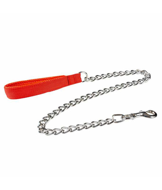Duvo+ Lead Chain Padded Handle 100cm 4mm Maroon | Heavy-Duty Dog Chain Leash