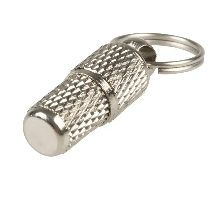 Duvo+ Id Tube 2.8cm Silver | Waterproof ID Capsule for Dog & Cat Collars