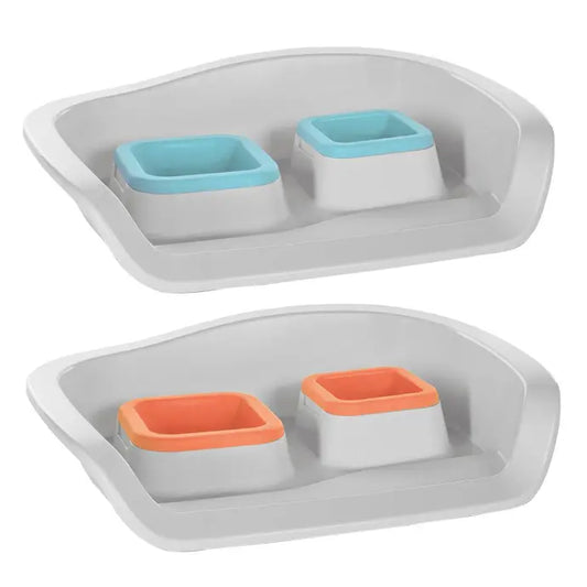 Duvo+ Dinner Set Twice & Nice | Elevated Double Dog Bowl with Stand
