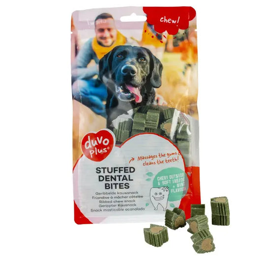 Duvo+ Chew! Stuffed Dental Bites 1cm | Mini Mint Dental Chews 140pcs 420g