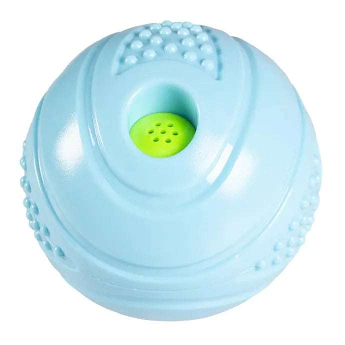 Duvo+ Giggle Bulby Ball Blue | Large Squeaky Rubber Dog Toy 12.8cm