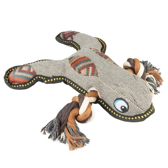 Duvo+ Canvas Frog Grey | Durable Dog Toy
