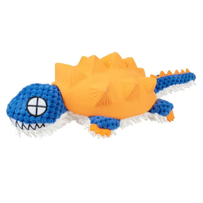 Duvo+ Plush & Latex Armadillo Orange/Blue | Squeaky Dog Toy