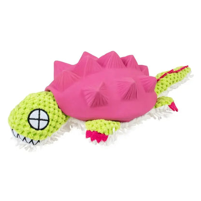 Duvo+ Plush & Latex Armadillo Purple/Green | Squeaky Dog Toy
