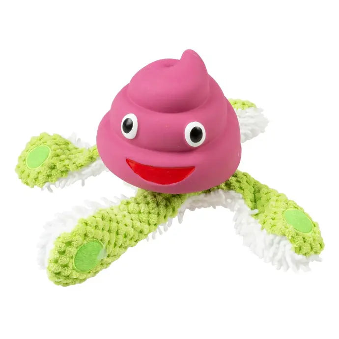 Duvo+ Plush & Latex Octopus Purple/Green | Interactive Cat Toy